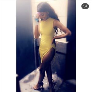 Like green Split dress